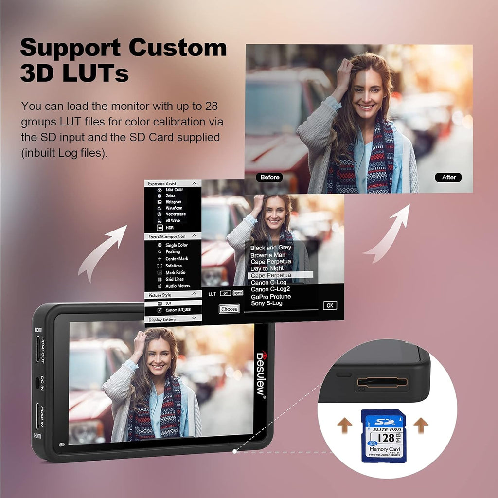 5.5 inch Touch Screen Camera Field Monitor with 4K Input/Output D455663