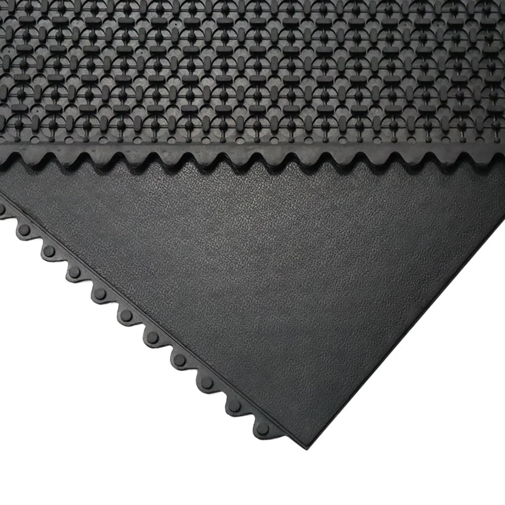 Black 12mm x 36 in x 36 in Rubber Tiles 8 Pack U810