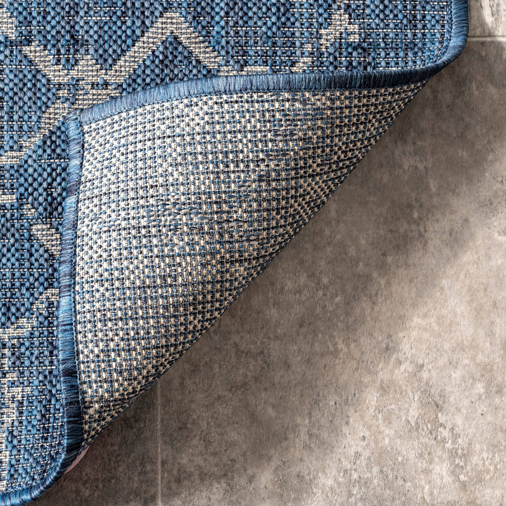 Charcoal Grey Moroccan Trellis Area Rug M5672