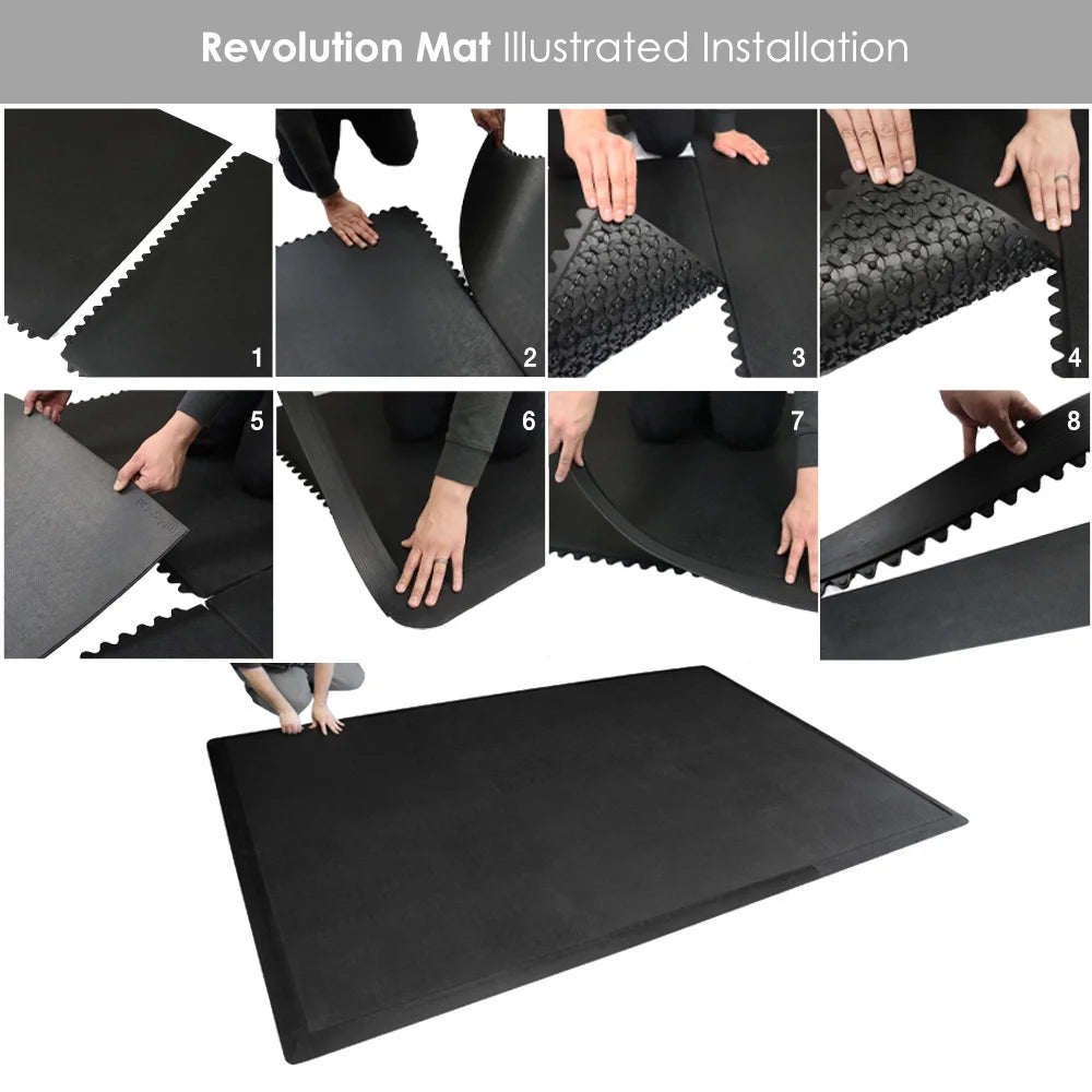 Black 12mm x 36 in x 36 in Rubber Tiles 8 Pack U810