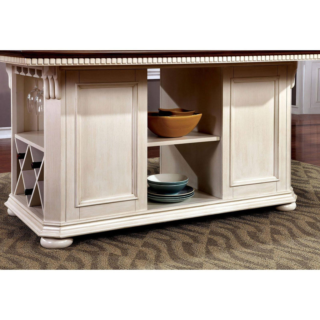 Cherry & White Counter Height Chair Set of 2 Z828