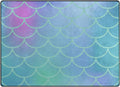 Gradient Blue Fish Scale Lightweight Carpet Mats Area Rug S9441