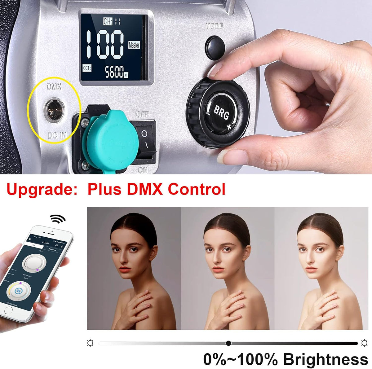 300W LED Video Light with Bowens Mount H50934