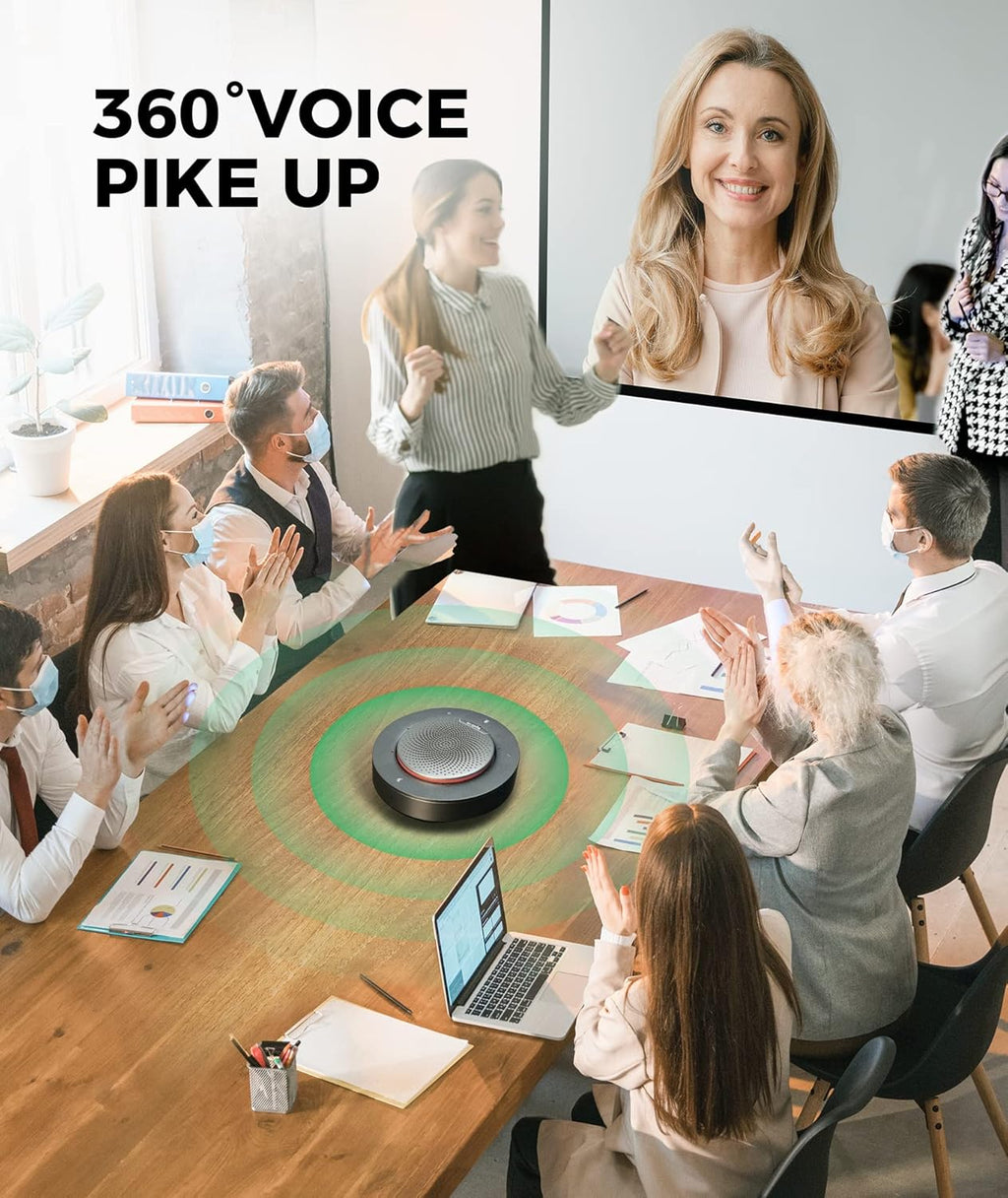 Conference Speaker with 4 Noise-canceling Mics, USB-C Docking Function C240