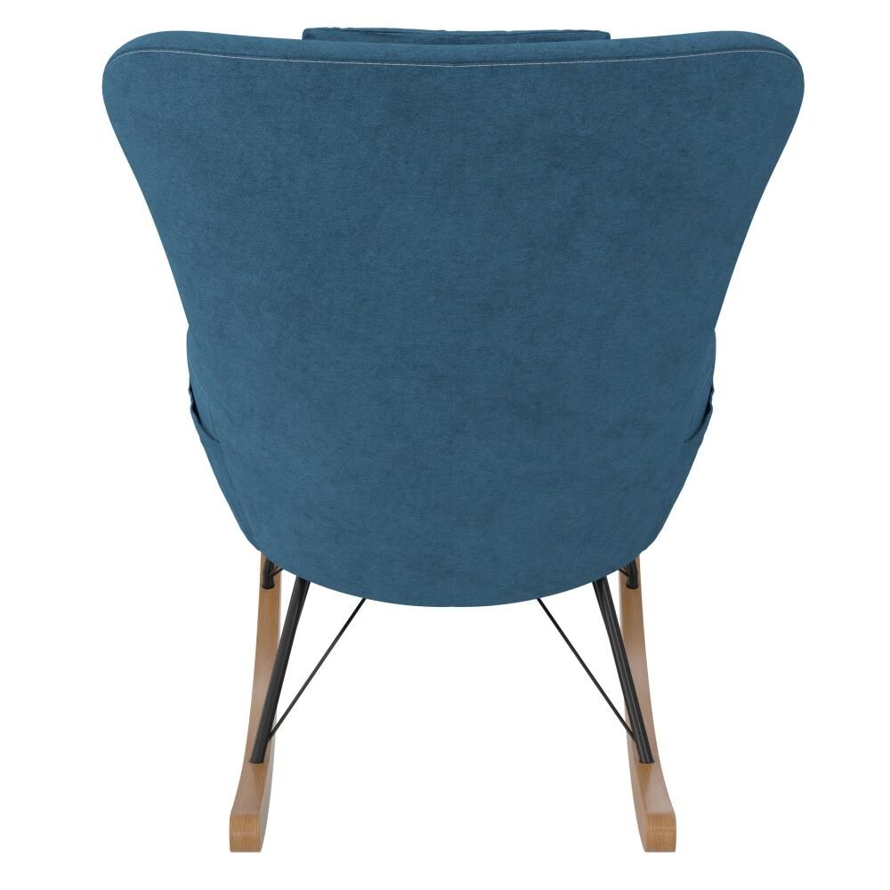 Blue Rocker Chair with Storage Pockets I5536