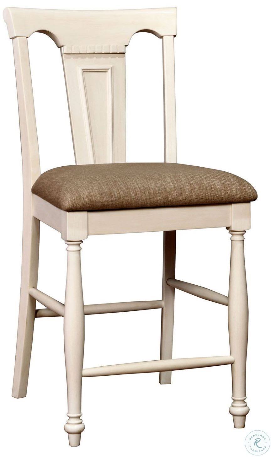 Cherry & White Counter Height Chair Set of 2 Z828