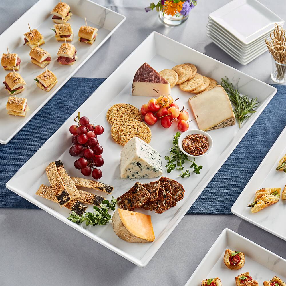 White Marble Melamine Platter N315
