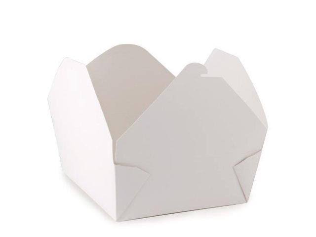 Retro Carryout Boxes, Paperboard, White I7870