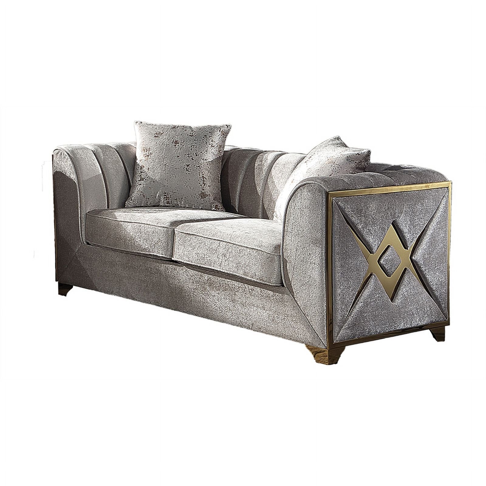 3 PC Living Room Set Made with Wood in Cream Color T77559