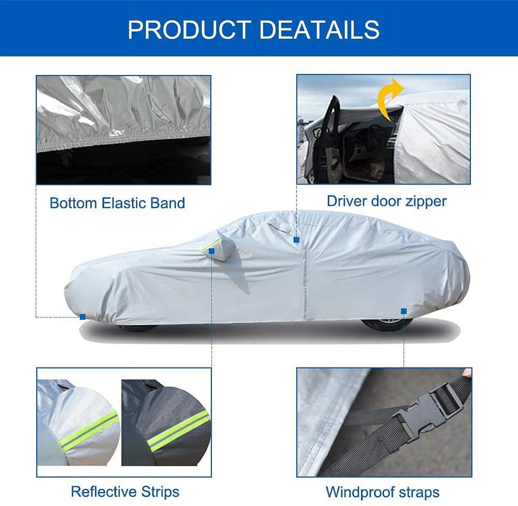 6 Layers Waterproof Car Cover for Audi A6/S6 1997-2023 U8776