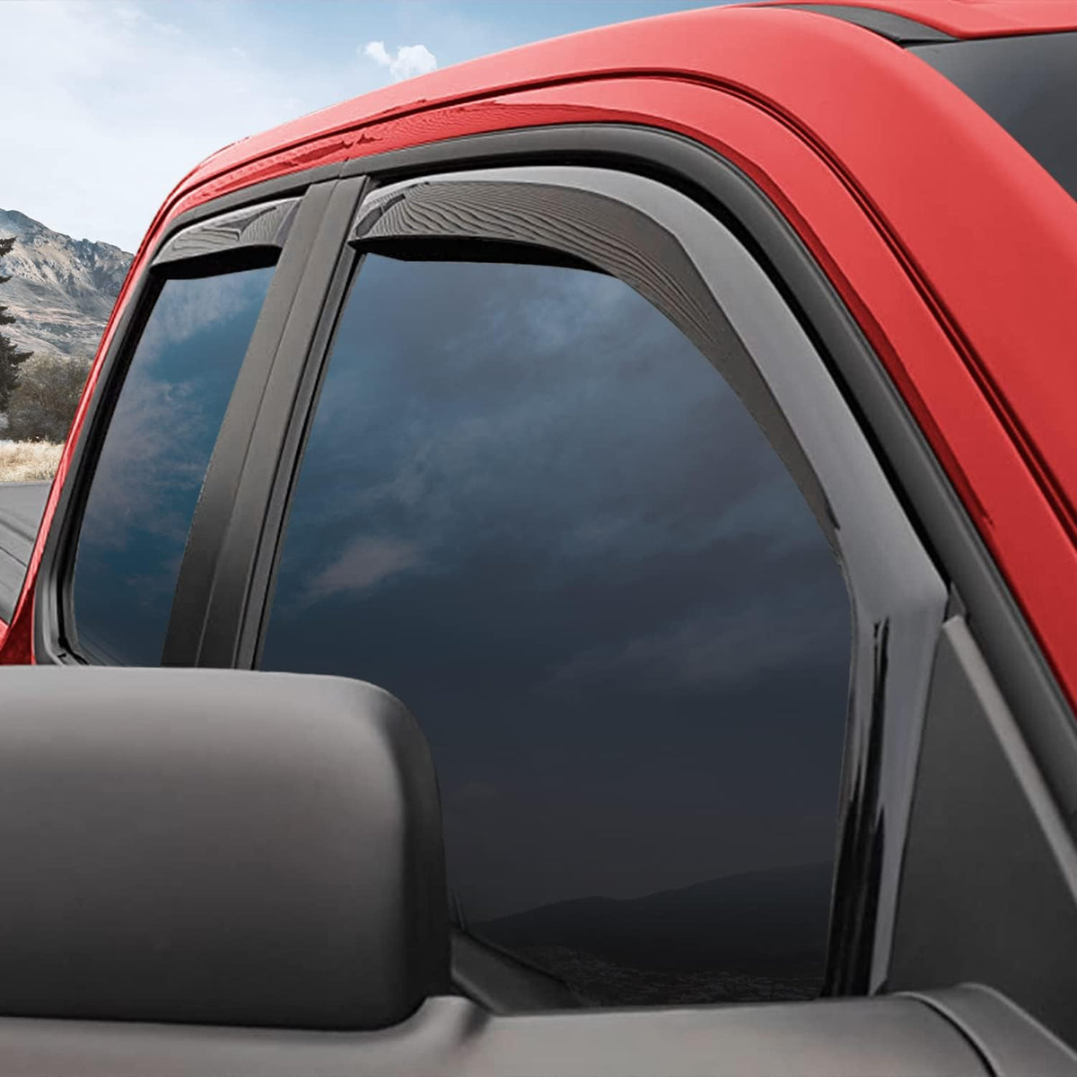 4 Pieces In-Channel Rain Guards for Trucks N8737