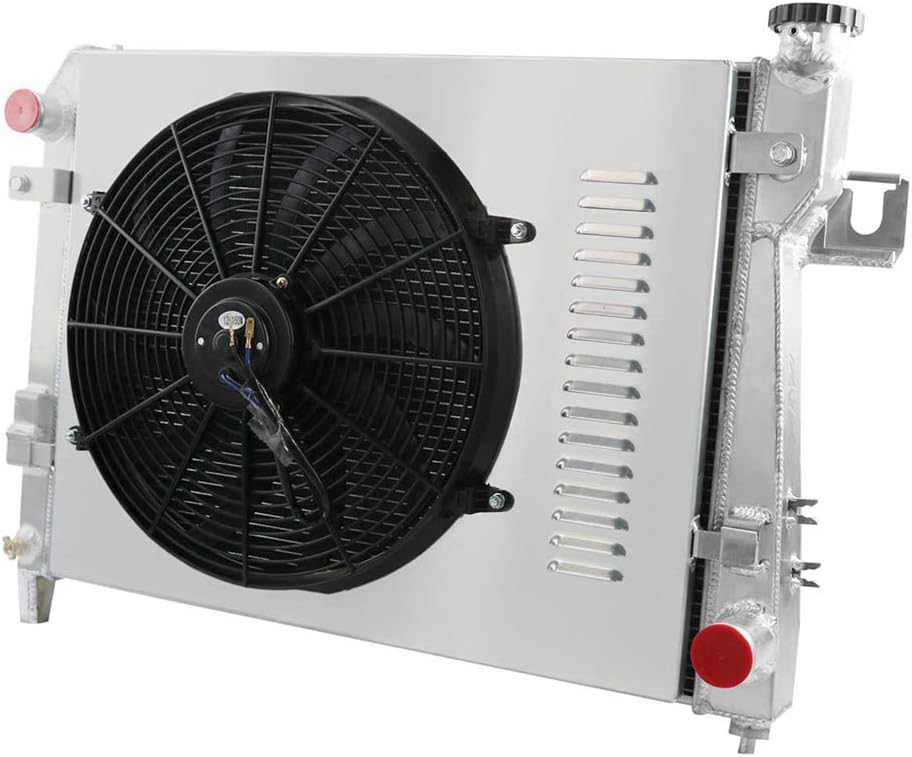 3 Row Aluminum Radiator with Shroud Fan and Thermostat F96802
