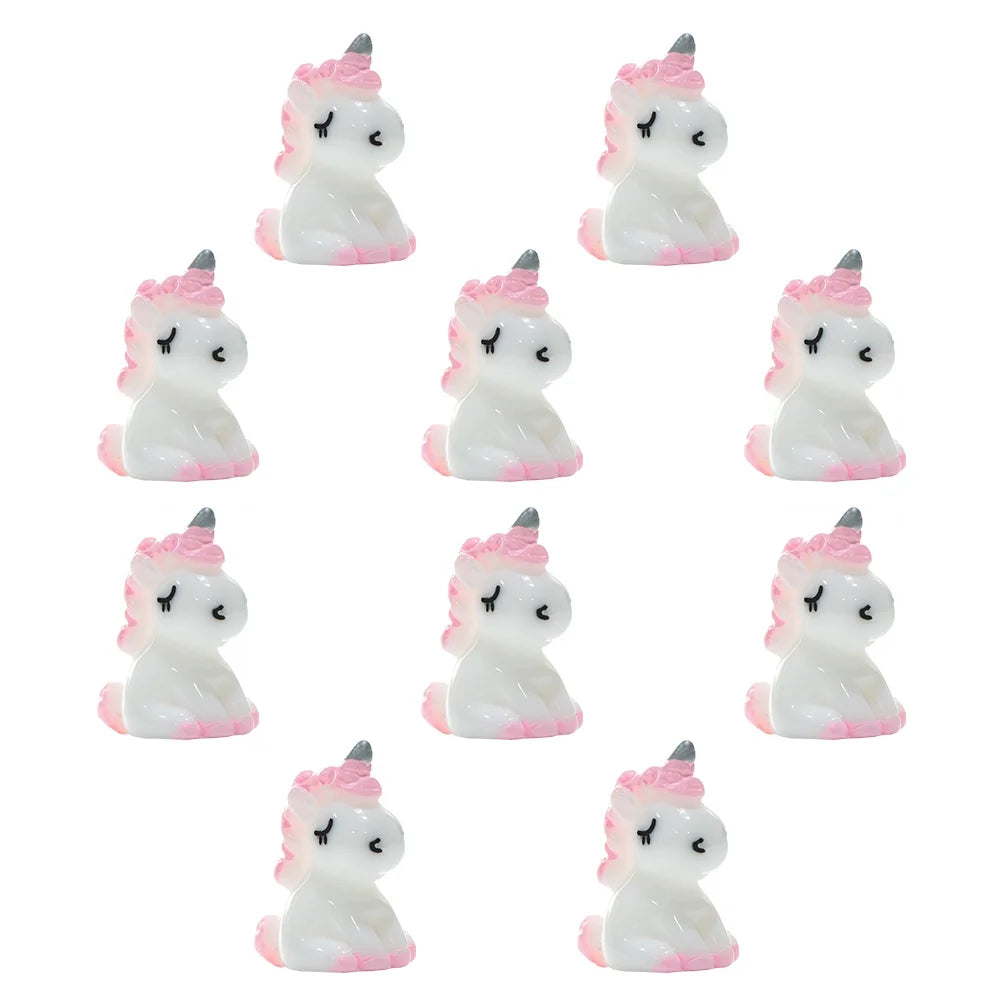 10pcs Miniature Unicorn Figurine R222031