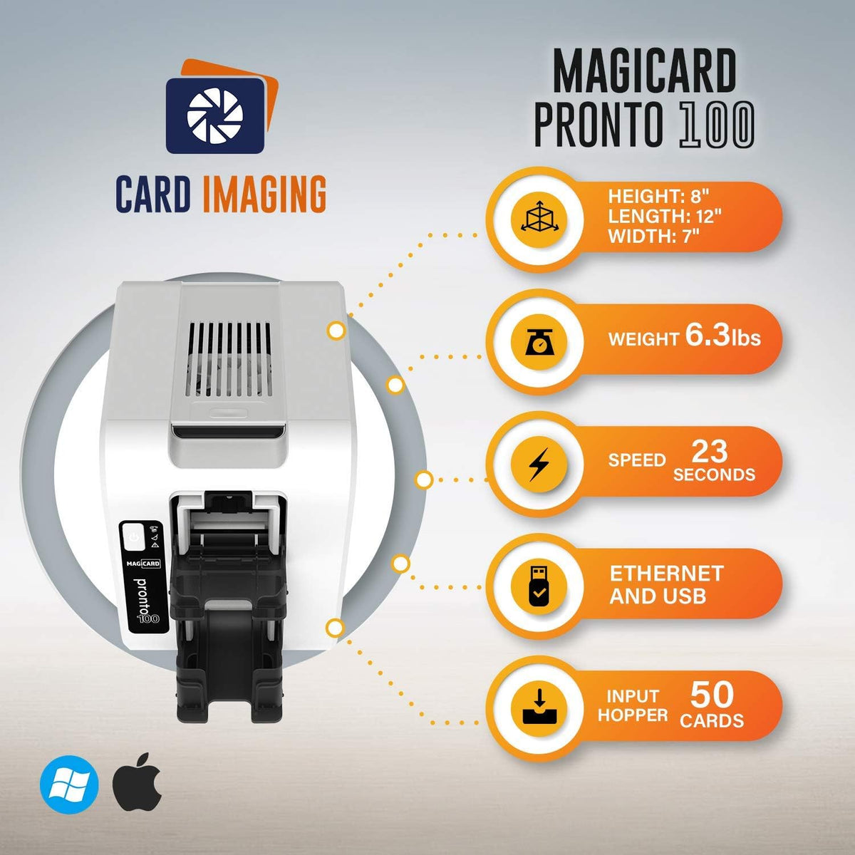 Single Side Card Printer & Supplies Package O306