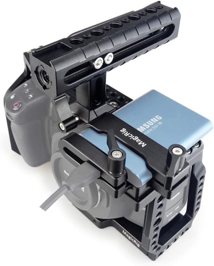 BMPCC 4K /6K Cage with NATO Handle + T5 SSD Card Mount Clamp B797