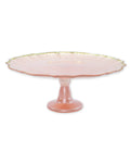 Pink Glass Cake Stand X651