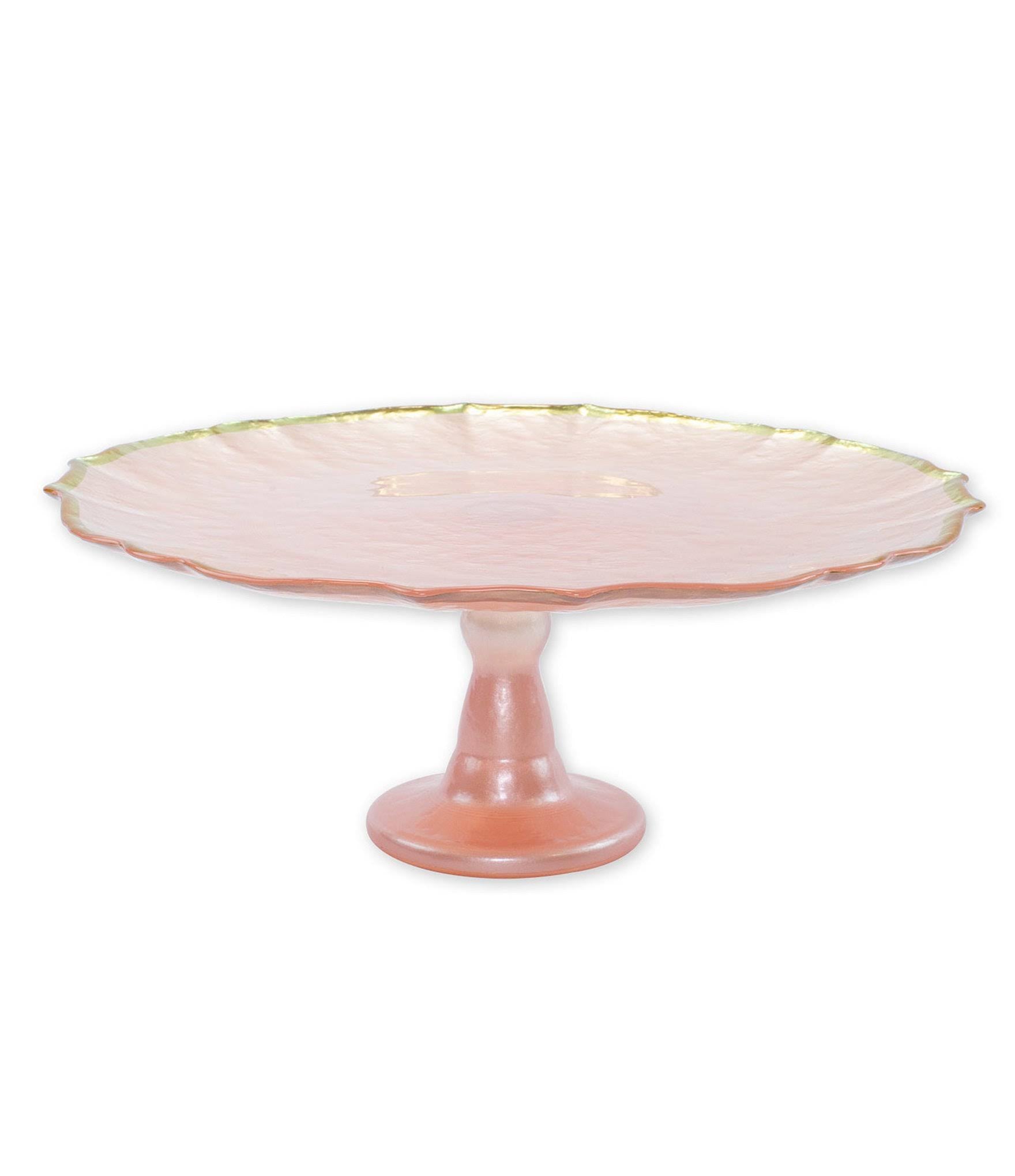 Pink Glass Cake Stand X651