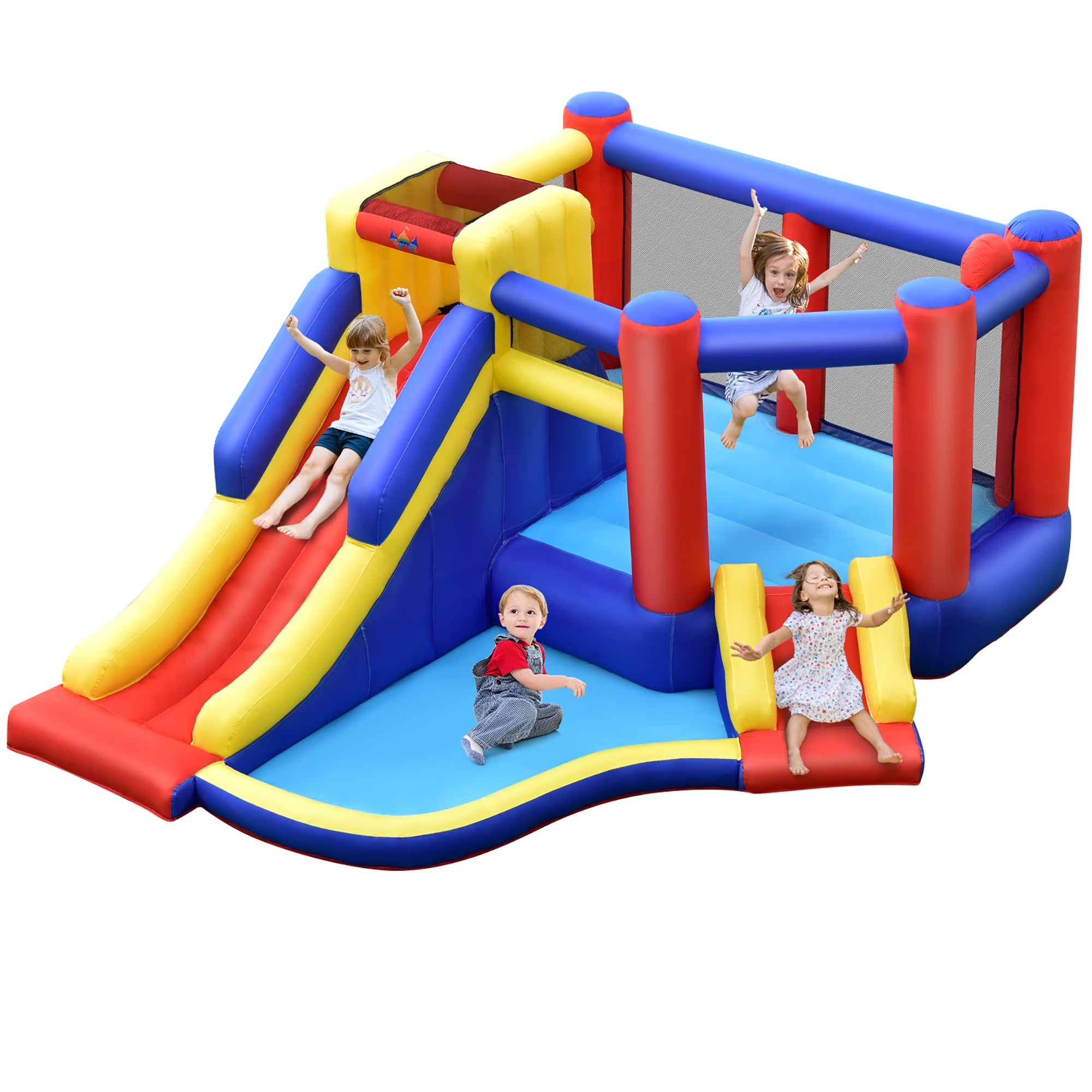Inflatable Bouncy Castle with Double Slides N436
