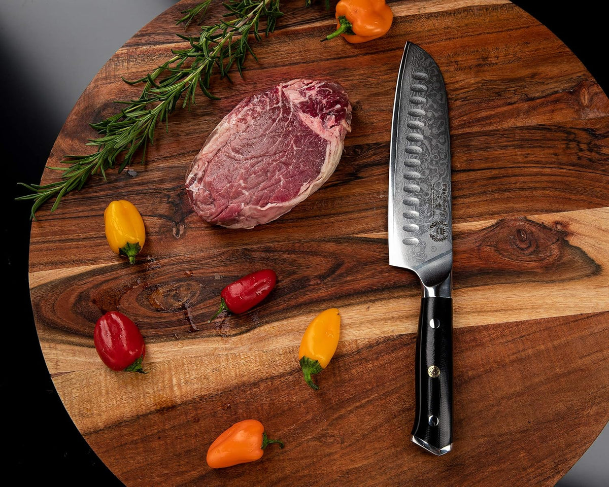 Santoku Chef Knife 7 inch with G-10 Ergonomic Handle C4504