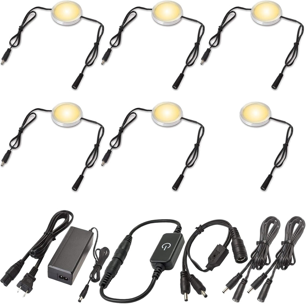 Under Cabinet LED Lighting Kit, 12 Lights, Warm White B772317