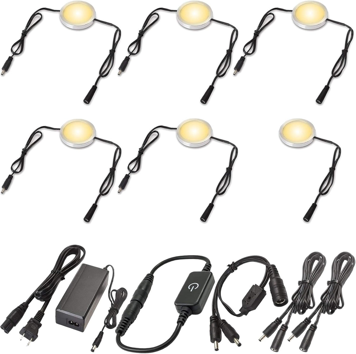 Under Cabinet LED Lighting Kit, 12 Lights, Warm White B772317
