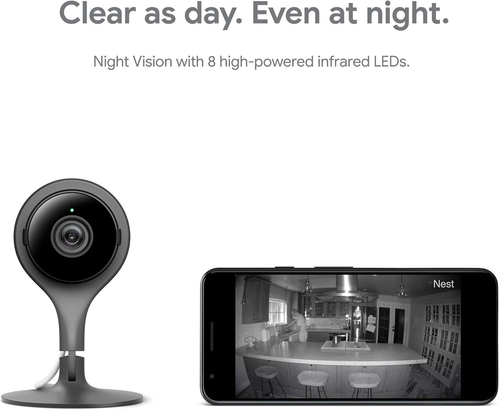 Google Nest Cam Indoor 3 Pack Wired Indoor Camera with Night Vision P677
