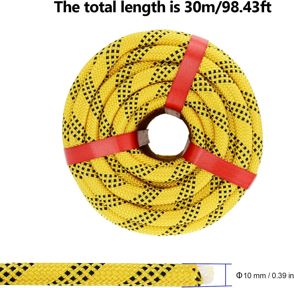 3/8 Inch x 100 Feet Braided Polyester Rope, 2200 Lbs Loading Capacity, Pack of 2 E52953