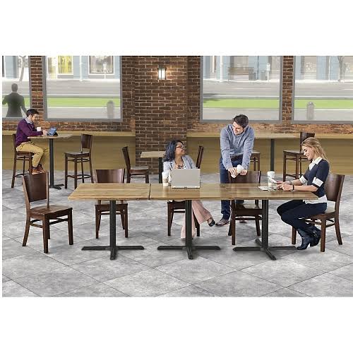 Espresso Distressed Finish Solid Wood Top Bar Height Table K83480