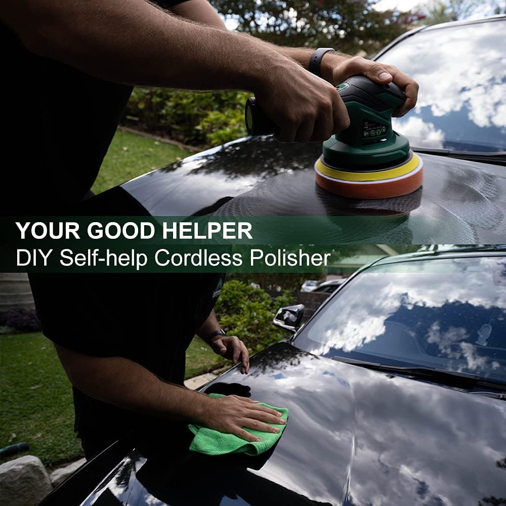 Cordless Car Buffer Polisher with 12V Lithium Rechargeable Battery Brushless Polisher X324197