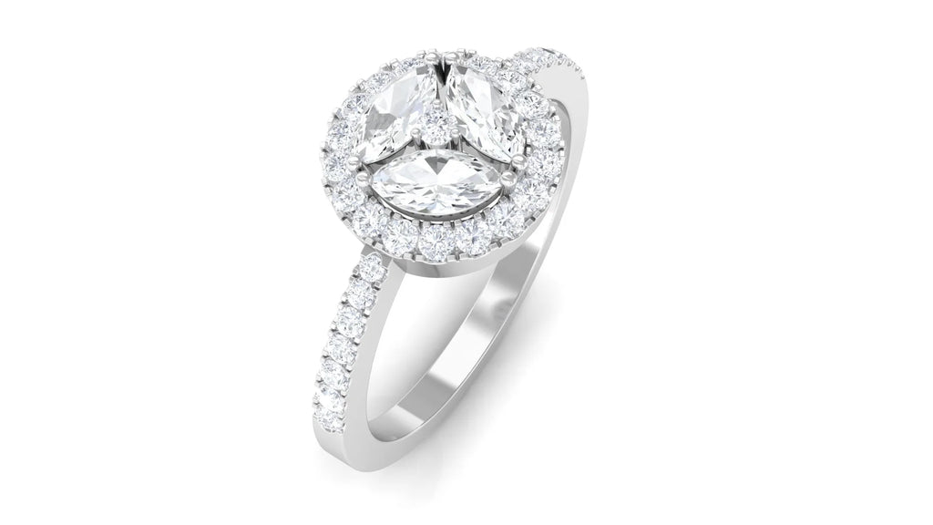 925 Sterling Silver Moissanite Engagement Ring B115790