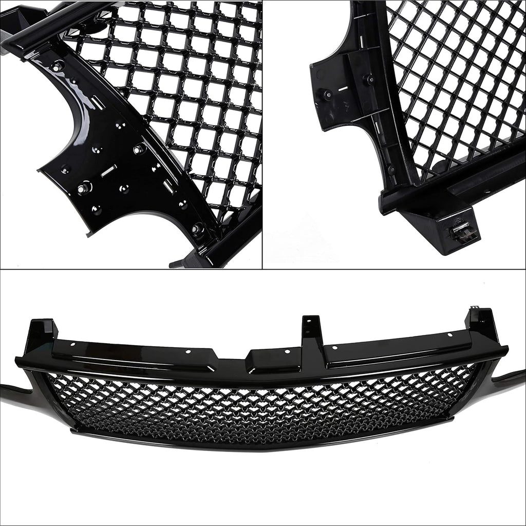 Black Mesh Front Hood Grill Cover L9711