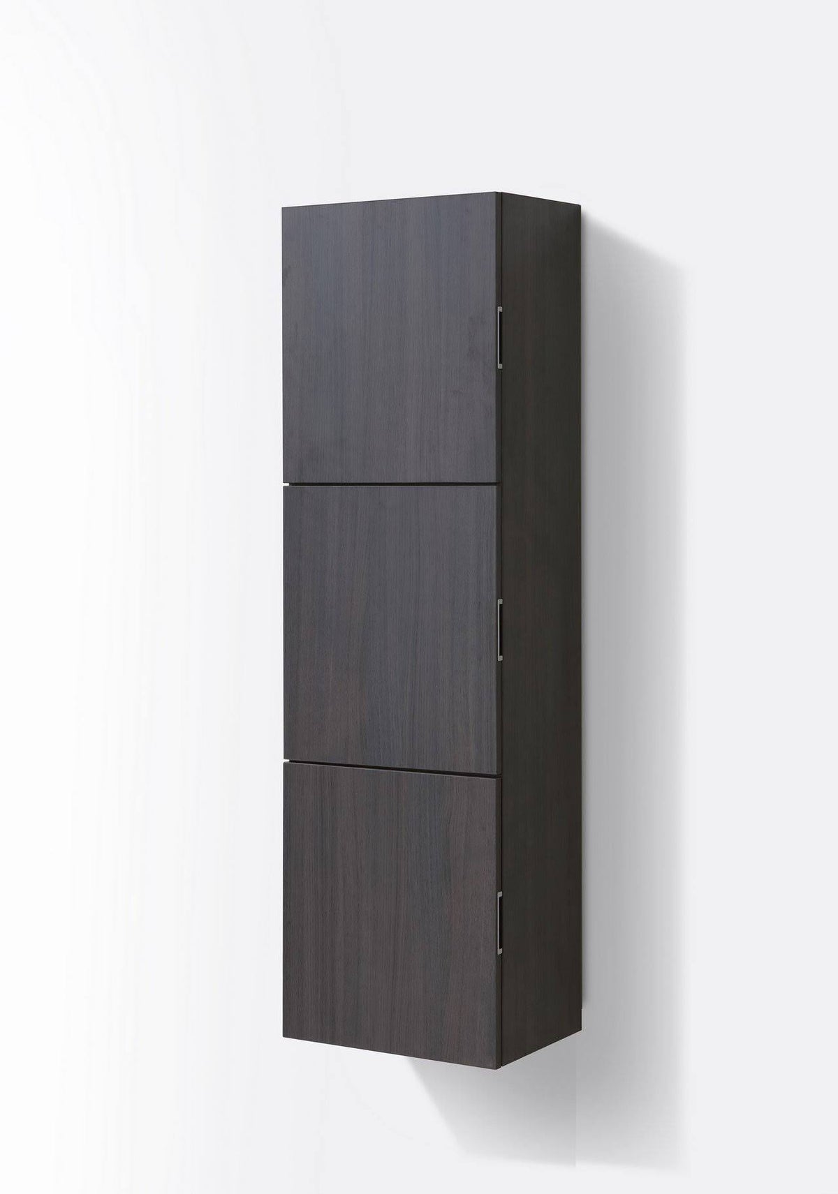 High Gloss Gray Oak Linen Side Cabinet with Three Doors E572679