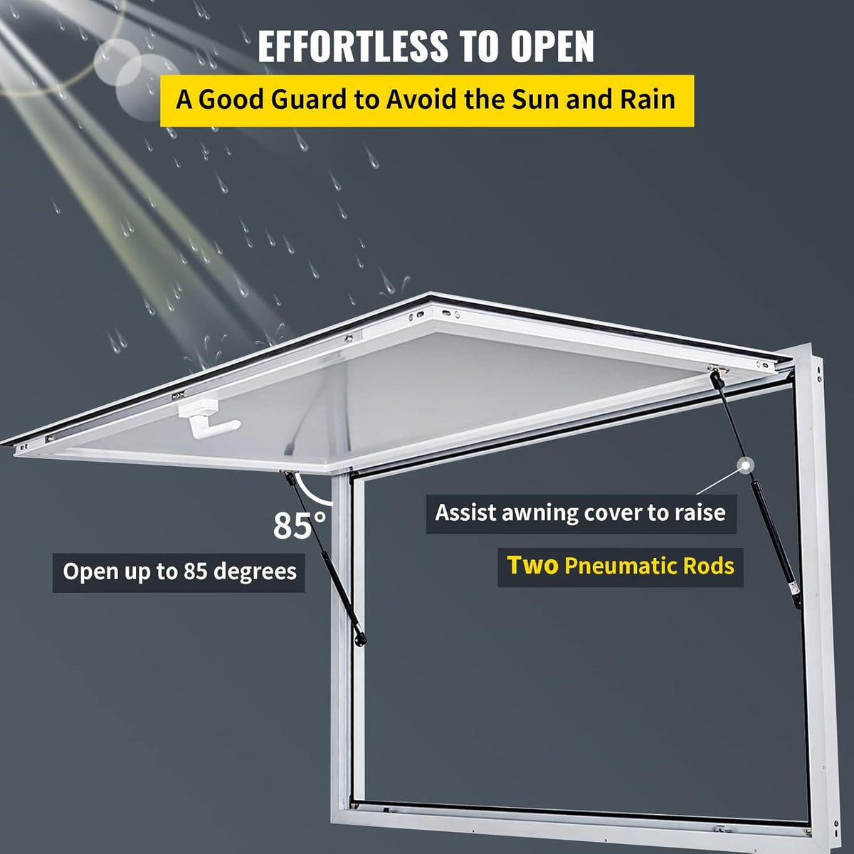 Concession Stand Serving Window with Double-Point Fork Lock U8537