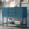 Navy Blue Wood Console Sofa Table with Drawers and Open Shelf N11520