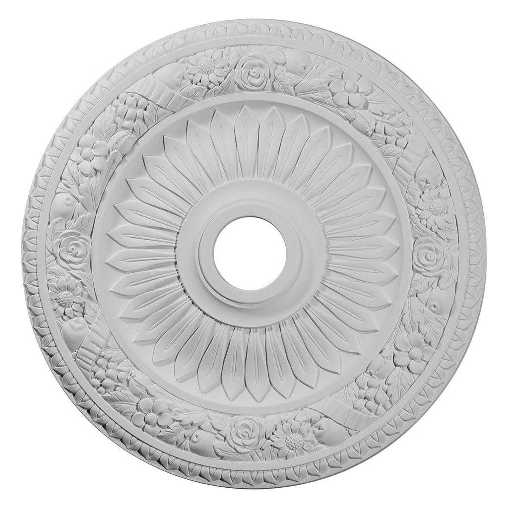 Hand-Painted Iridescent Gold Ceiling Medallion Q4336