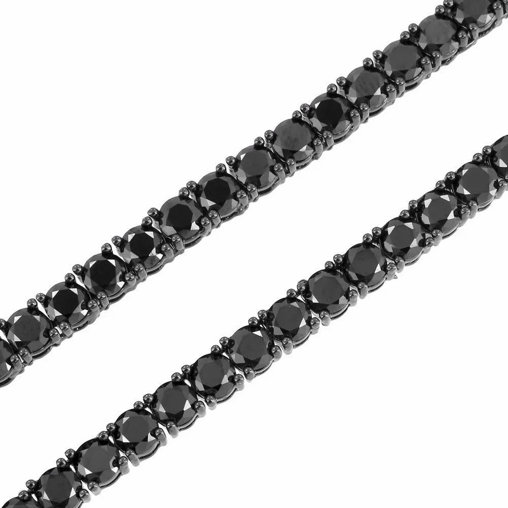 14K Black Gold Tennis Chain Necklace 24" N945477