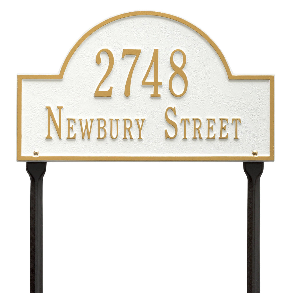 Arch Marker - Standard Lawn - Two Line in Oil Rubbed Bronze X337