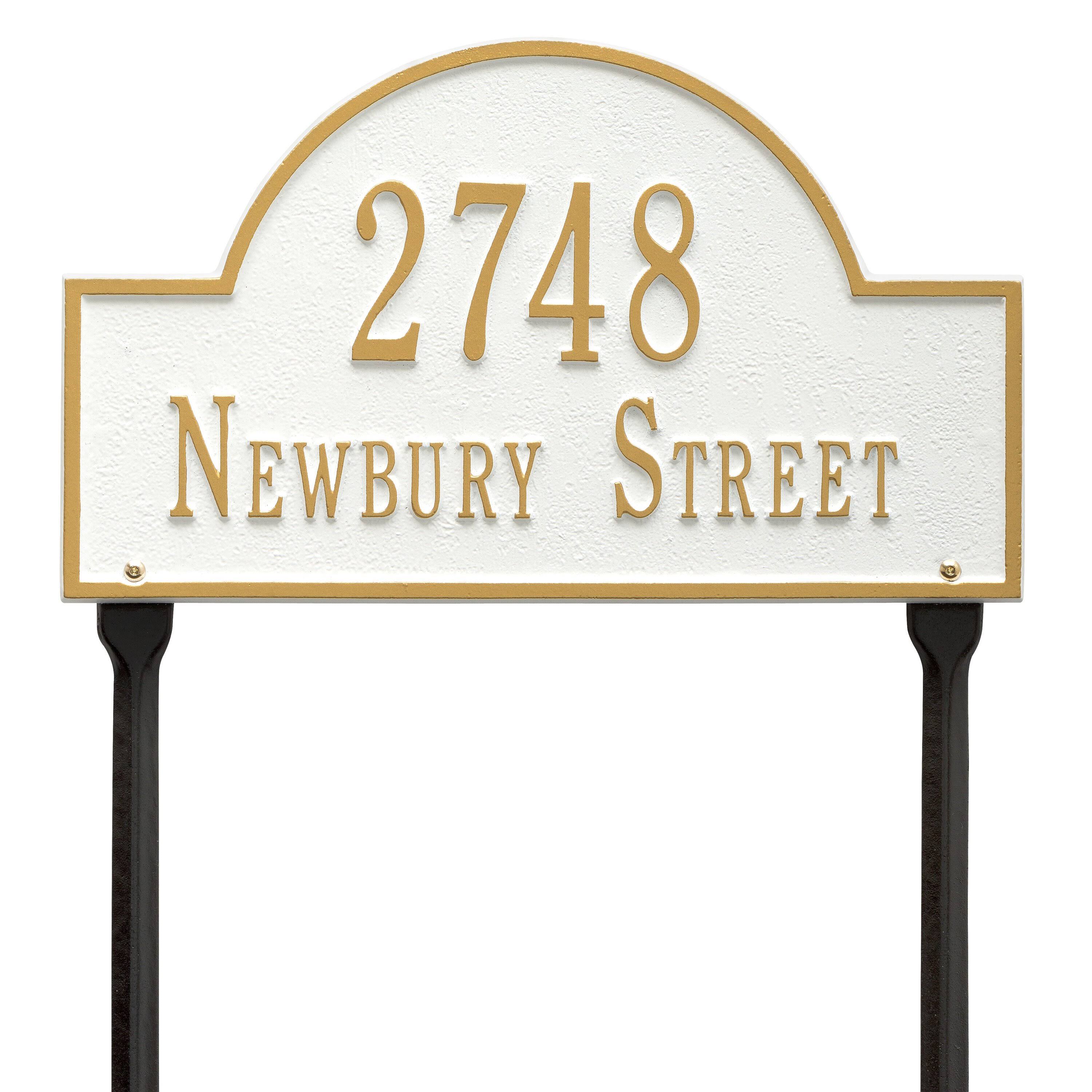 Arch Marker - Standard Lawn - Two Line in Oil Rubbed Bronze X337