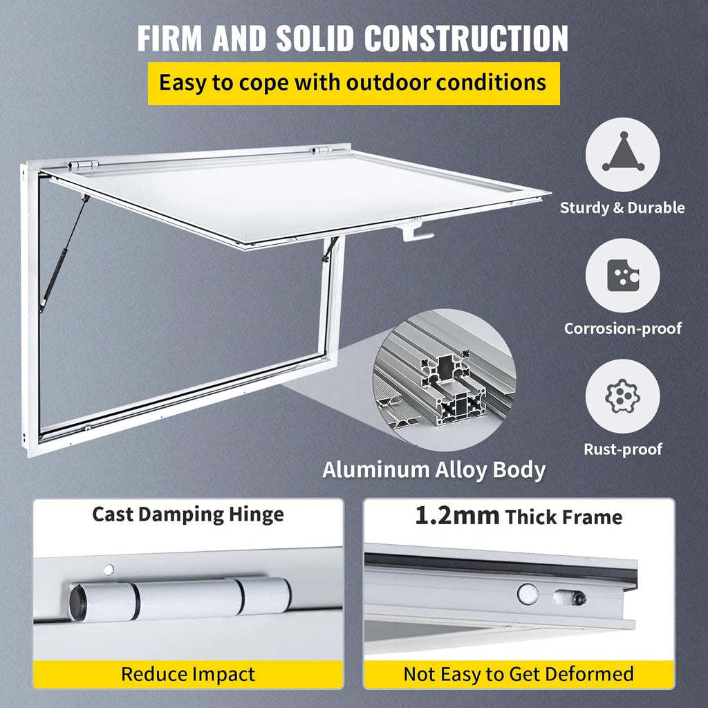 Concession Stand Serving Window with Double-Point Fork Lock U8537