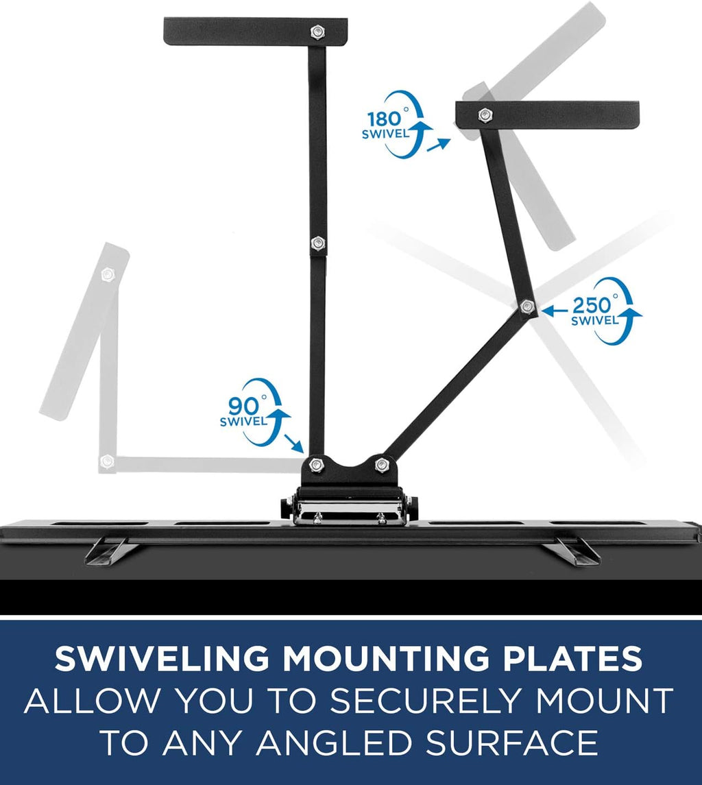 Corner TV Mount Swivel Full Motion Wall Bracket for 37-63 inch Flat Panel Screens, VESA up to 800x400, 132 lb Capacity, Black Pack of 2 K248