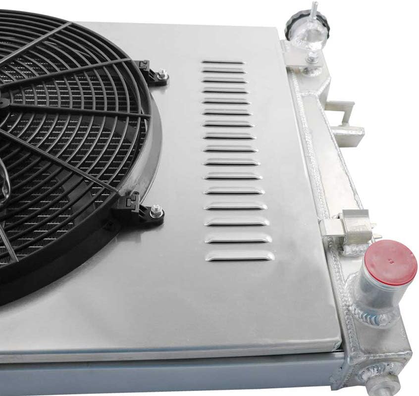 3 Row Aluminum Radiator with Shroud Fan and Thermostat F96802