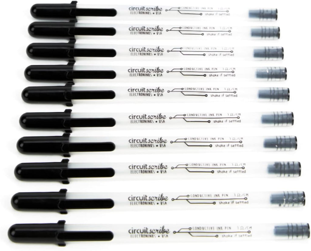 Non-Toxic Conductive Ink Pen Kit, 10-Pack J1631
