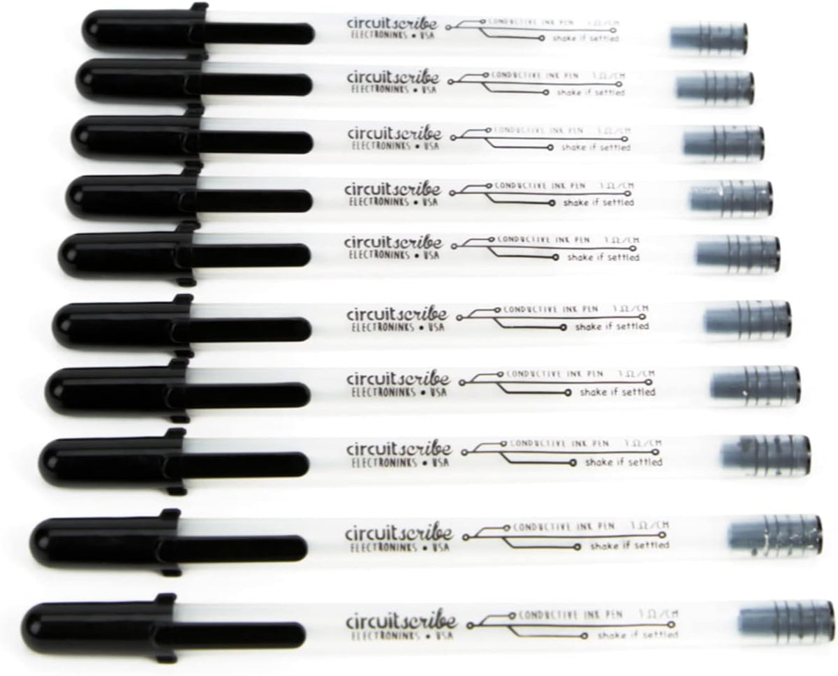 Non-Toxic Conductive Ink Pen Kit, 10-Pack J1631