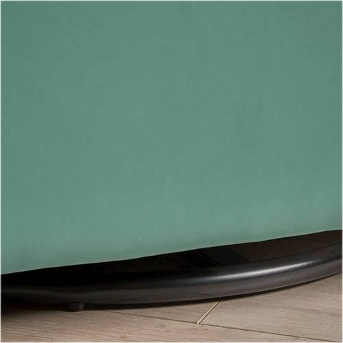 Turquoise Faux Leather Swivel Club Chair W99735