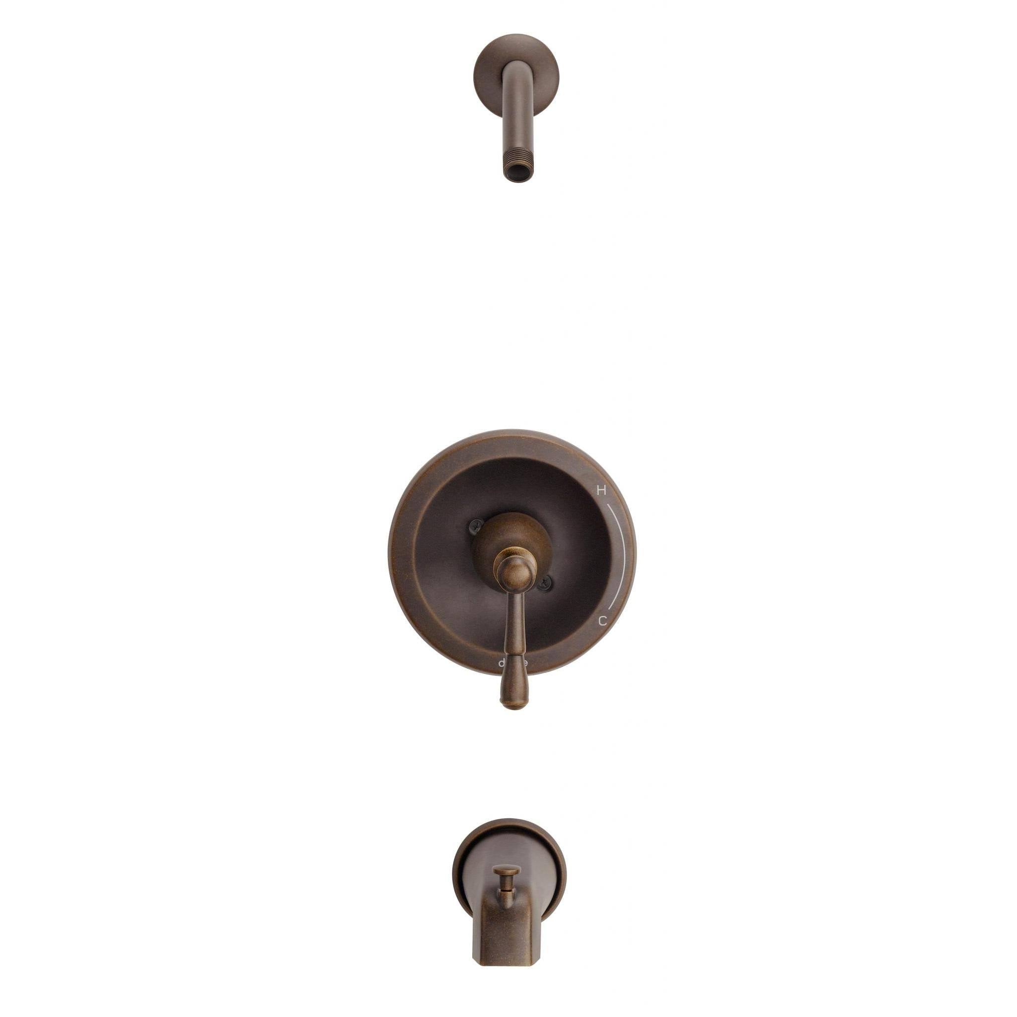 Tub & Shower Trim Kit - Tumbled Bronze D1250