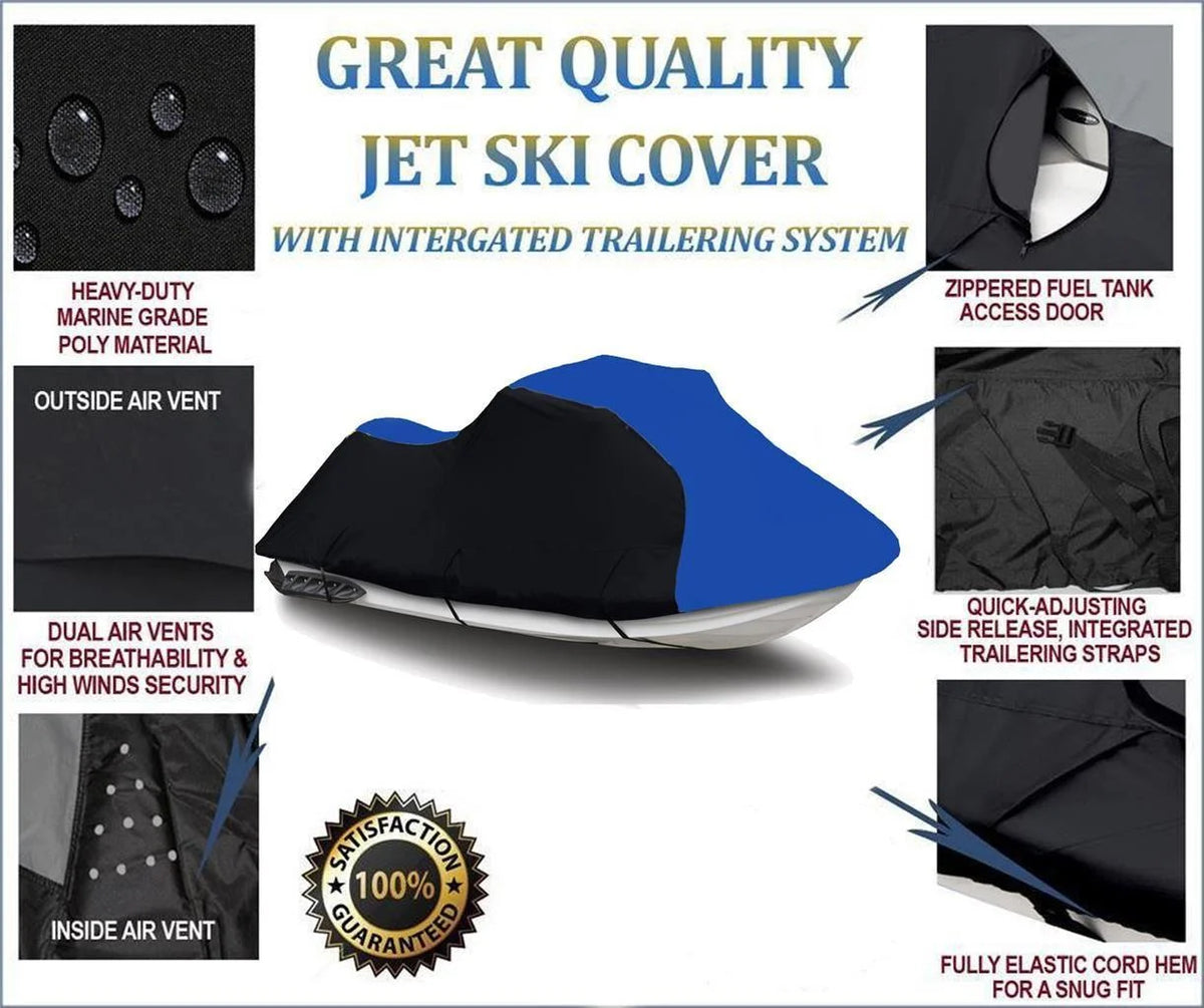 Heavy-Duty Jet Ski Trailerable Cover 1-2 Seater L435732