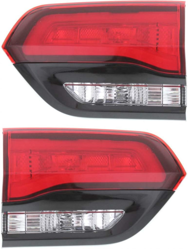 Tail Light Inner Passenger Side with Bulbs Black Housing E7605