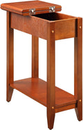 Flip Top End Table, Cherry, Pack of 2 V826