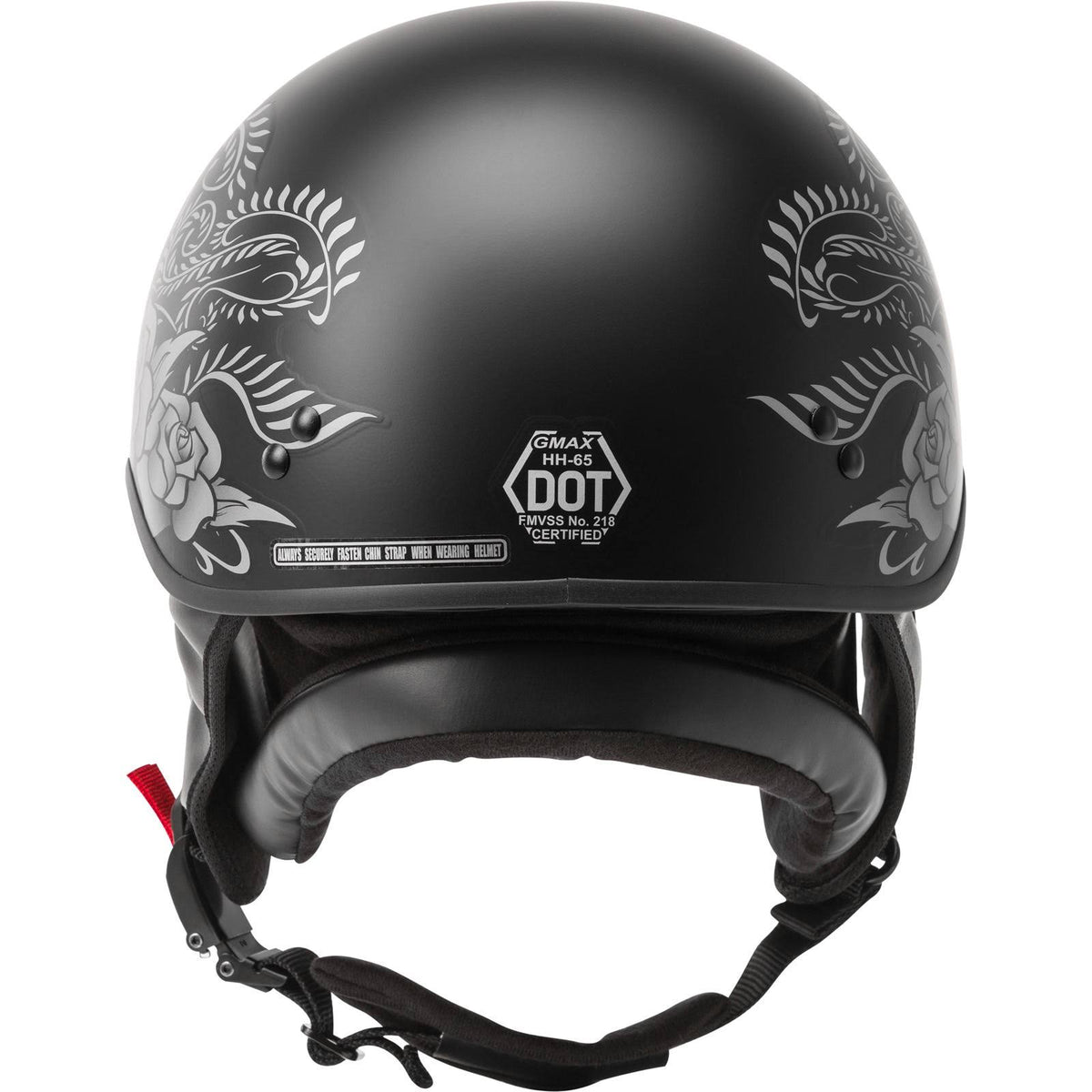 Matte Black/Silver Half Helmet XL L685