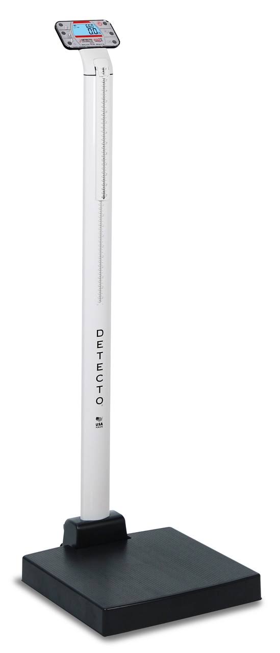 Digital Physician Scale with Mechanical Height Rod, 600 lb x 0.2 lb B77939